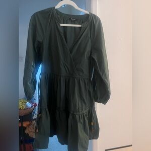 Madewell Poplin Tiered Dress